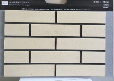 Tuiles minces de placage de brique de culture jaune pour la résistance forte d'acide/alcali de murs