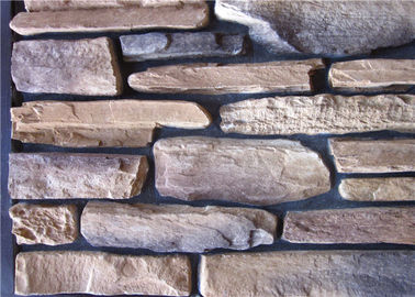 2500series a mélangé la couleur et forme la pierre artificielle de mur avec le processus de moulage pour la décoration de mur