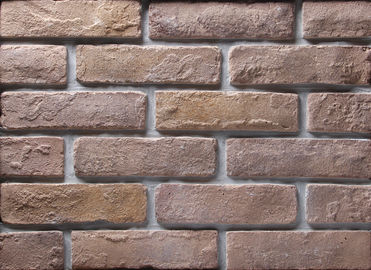 Brique mince de placage de mur de décoration, briques d'argile réfractaire antiques de texture pour la construction