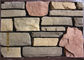 2500series a mélangé la couleur et forme la pierre artificielle de mur avec le processus de moulage pour la décoration de mur
